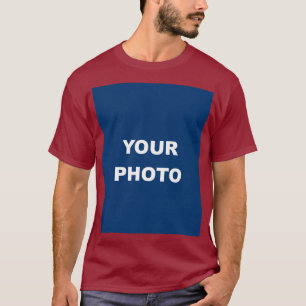 Maroon Add Your Image Photo Picture Logo Men's T-Shirt