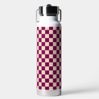 Maroon and beige checkerboard pattern