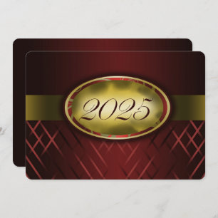 Maroon and Gold Class of 2025 Party Invitation