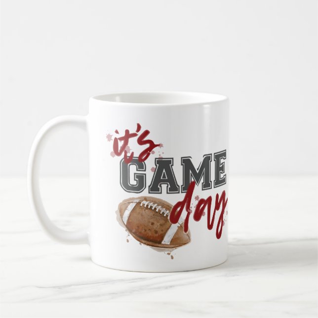 Maroon and Grey Game Day Mug (Left)