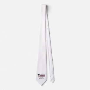 Maroon and Grey Typography Graduation Gear Tie