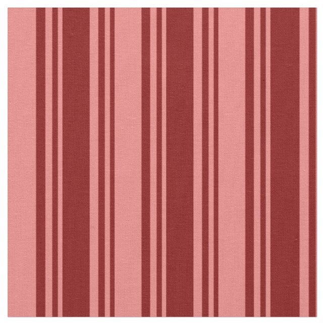Maroon and Light Coral Striped/Lined Pattern Fabric (Close Up)