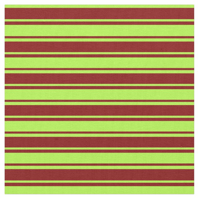 Maroon and Light Green Coloured Lines Fabric (Close Up)