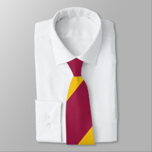 Maroon and Nu Gold Broad Regimental Stripe Tie