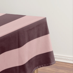 Maroon and Pink Stripes Tablecloth