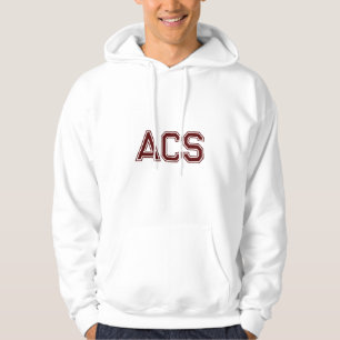 Maroon and White School Varsity Letters Hoodie