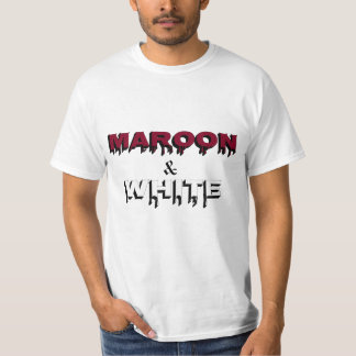 Maroon and white T-Shirt