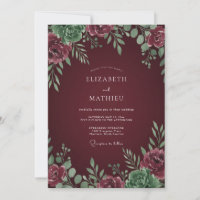 Maroon Aristocratic Winter Wedding