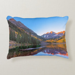 Maroon Bells Alpen Glow Decorative Cushion