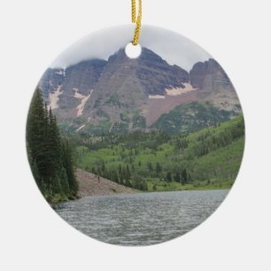 Maroon Bells Ceramic Ornament