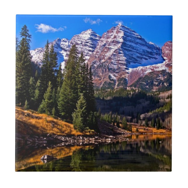 Maroon Bells Ceramic Tile (Front)