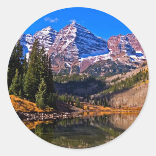 Maroon Bells Classic Round Sticker