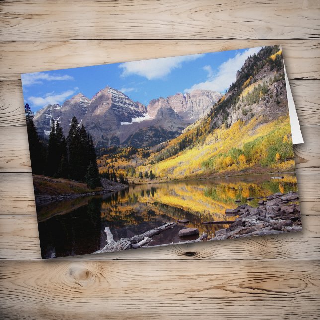 Maroon Bells Colorado Autumn Greeting Card (Creator Uploaded)