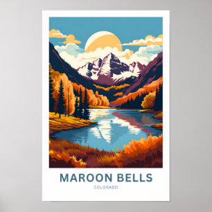 Maroon Bells Colorado Travel Print