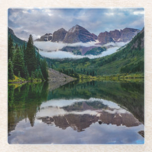 Maroon Bells Glass Coaster