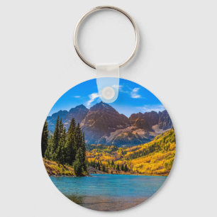 Maroon Bells in Aspen, Colorado Key Ring