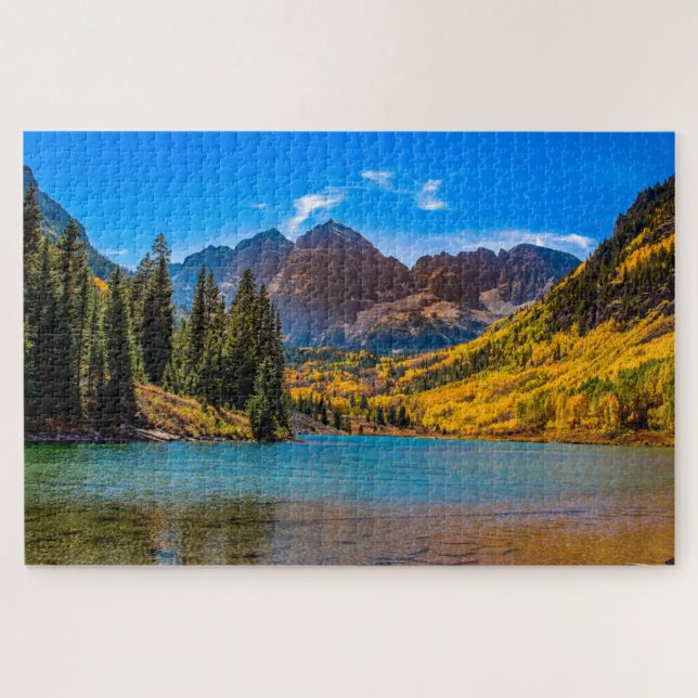 Maroon Bells in Aspen Jigsaw Puzzle (Horizontal)