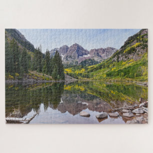 Maroon Bells in Autumn, Colorado Jigsaw Puzzle
