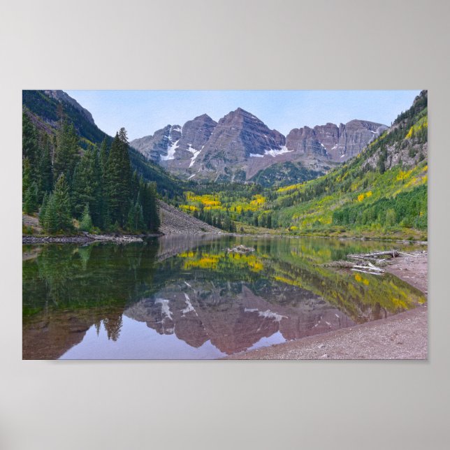 Maroon Bells in Autumn, Colorado Poster (Front)