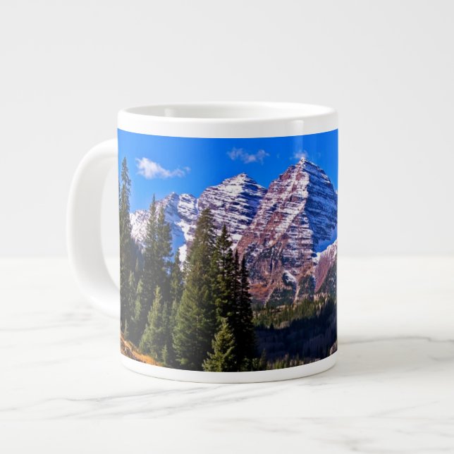 Maroon Bells Large Coffee Mug (Front Left)