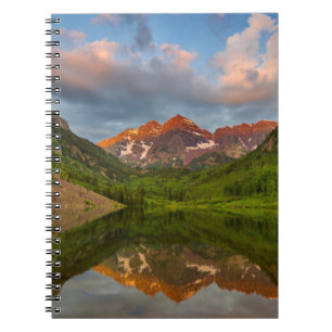 Maroon Bells Reflect Into Calm Maroon Lake 2 Notebook