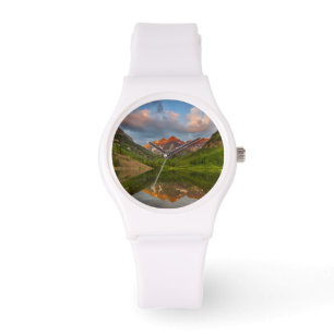 Maroon Bells Reflect Into Calm Maroon Lake 2 Watch