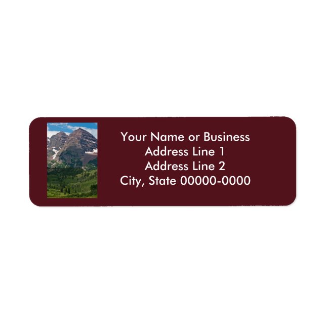 Maroon Bells Return Address Label (Front)