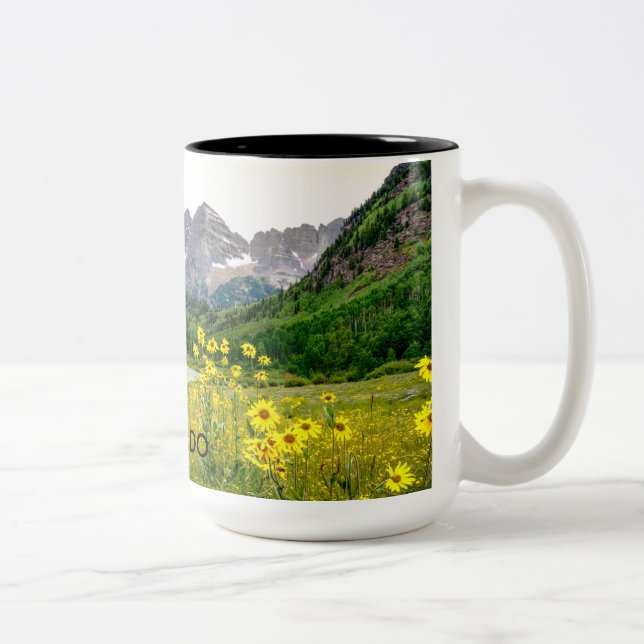 Maroon Bells Two-Tone Coffee Mug (Right)
