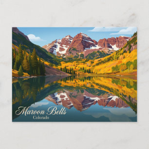 Maroon Bells USA Postcard
