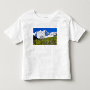 Maroon Bells with autumn aspen forest. Toddler T-Shirt