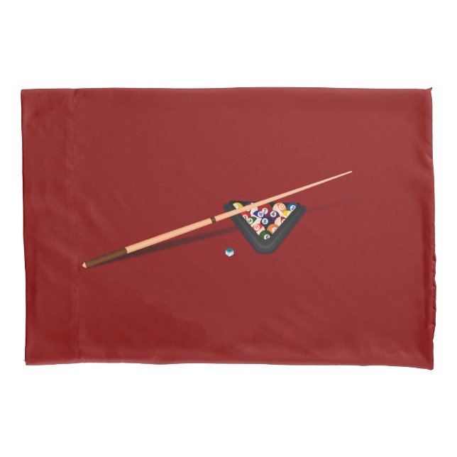 Maroon Billiard Table Pillowcase (Front)