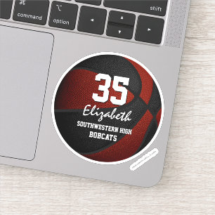 Maroon black basketball team party gift ideas