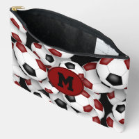 maroon black monogrammed soccer balls pattern 