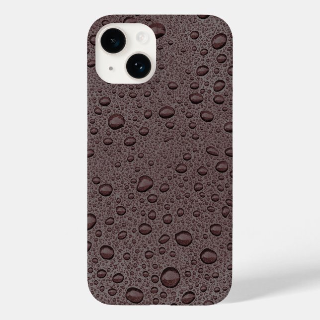 Maroon brown water droplets Case-Mate iPhone case (Back)