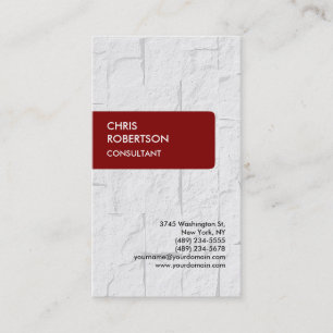 Maroon Brownish Red Brick Wall Business Card