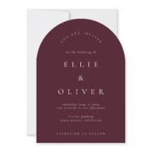 Maroon Burgundy Boho Arch Modern Wedding