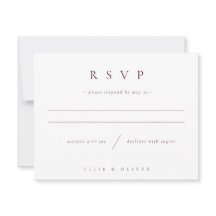 Maroon Burgundy Modern Minimal Wedding