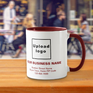 Maroon Business Brand Texts on Combo Mug