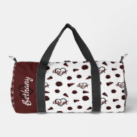 Maroon Cheer Hearts, Pom Poms, Megaphone Pattern