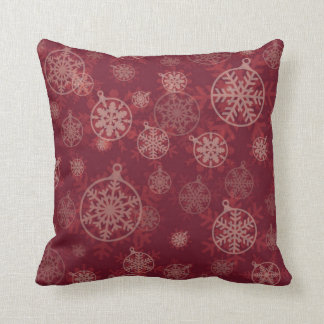 Maroon Christmas Throw Pillow