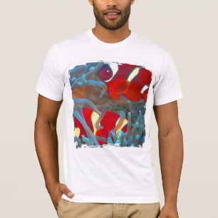 Maroon Clownfish Grunge 4 Tshirt
