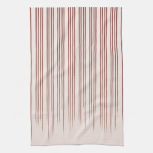Maroon Coffee Stylish Stripe Pattern Tea Towel