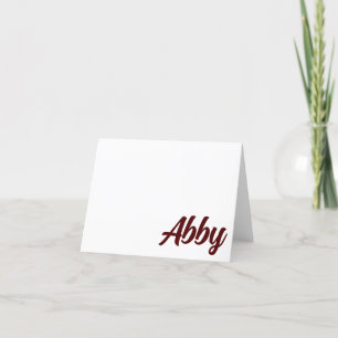 MAROON College Station,TX Personalised Card