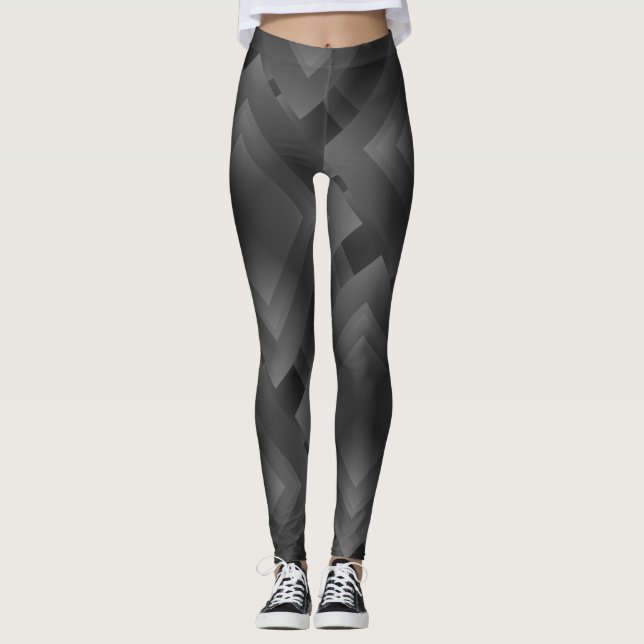Maroon colour geometric simple design leggings (Front)
