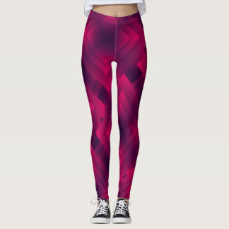 Maroon colour geometric simple design leggings