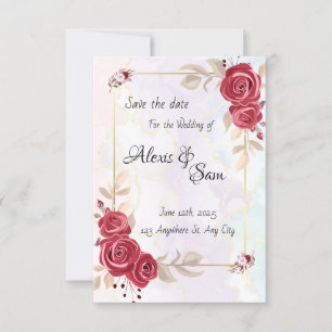 Maroon colour theme in abstract colours invitation