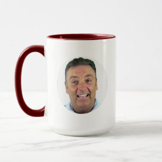 MAROON Combo Photo Mug - Round Frame Custom Mug