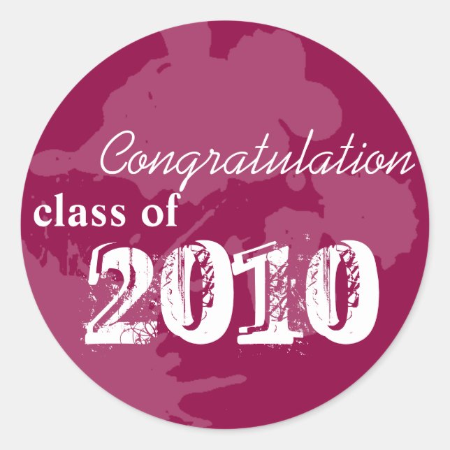 Maroon congratulation class of graduation gift tag (Front)