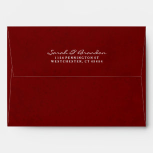Maroon Custom Invite Envelopes - White Inside