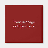 Maroon Custom Your Message Personalised Text Quote